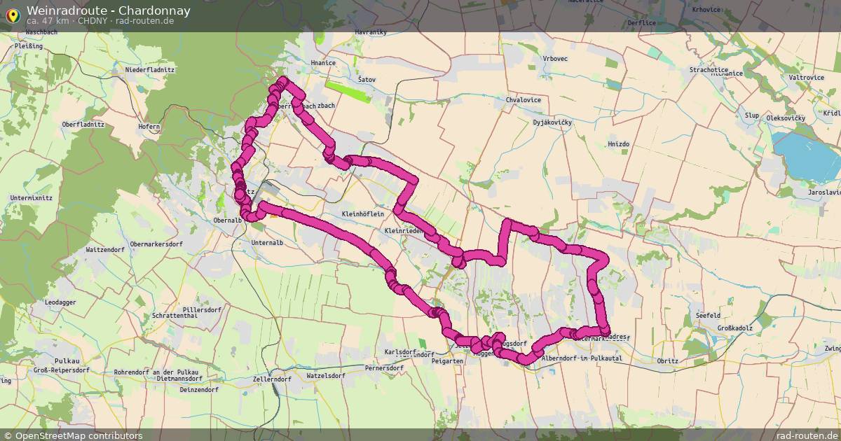 Weinradroute - Chardonnay (Chdny) – Fernradroute auf Rad-Routen.de