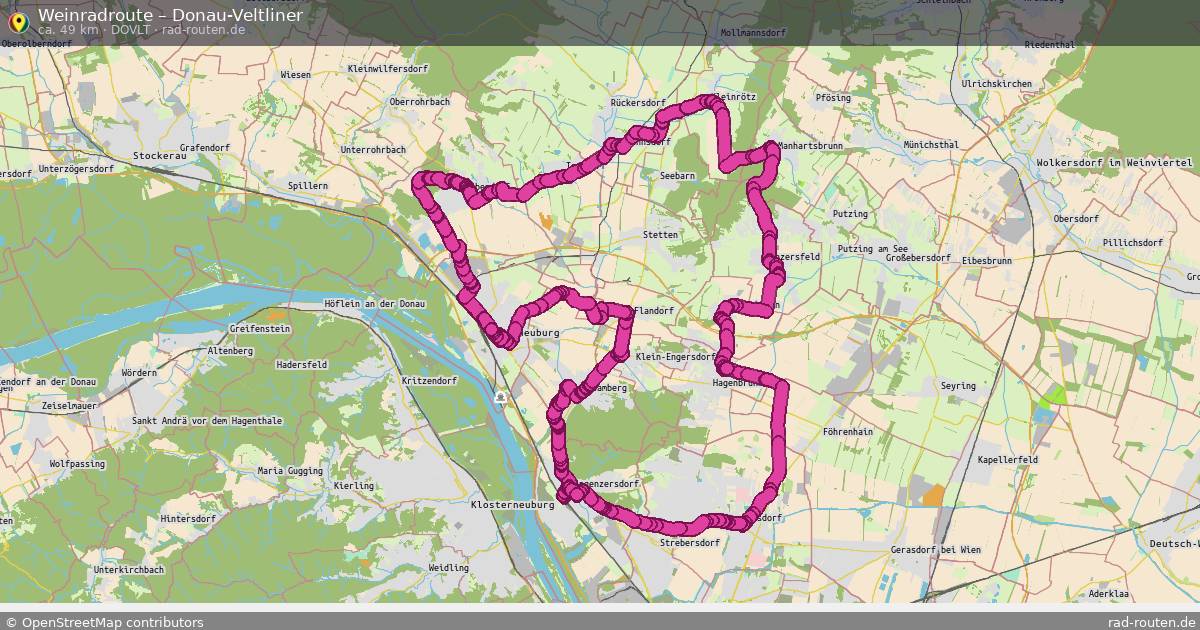 Weinradroute – Donau-Veltliner (DoVlt) – Fernradroute auf Rad-Routen.de