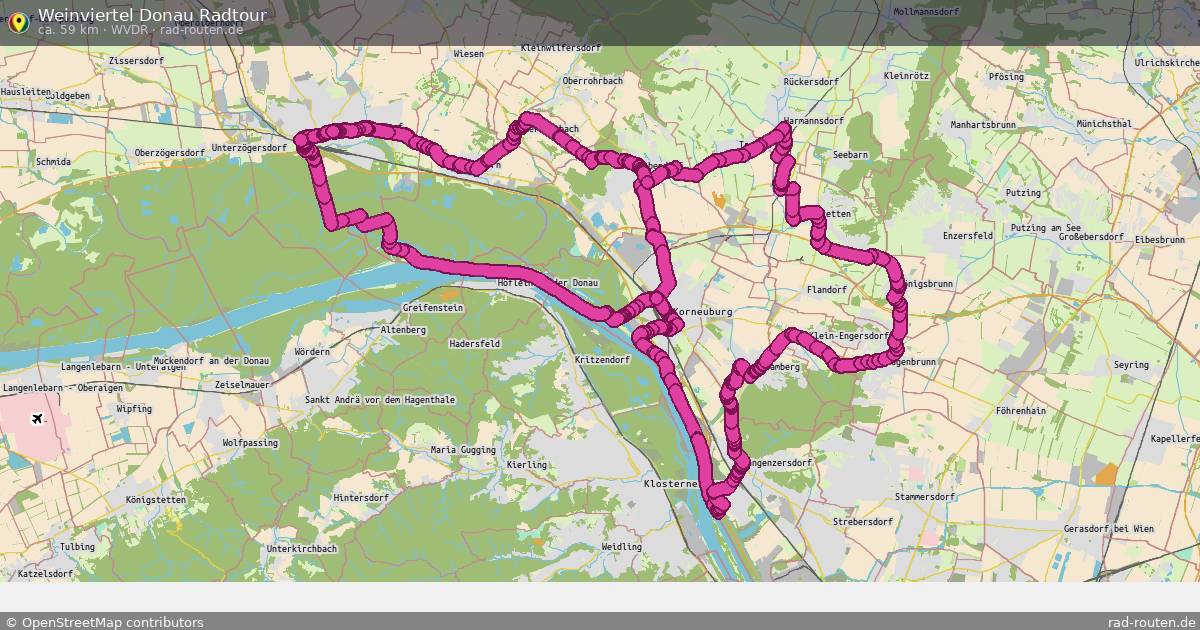 Weinviertel Donau Radtour (WVDR) – Fernradroute auf Rad-Routen.de