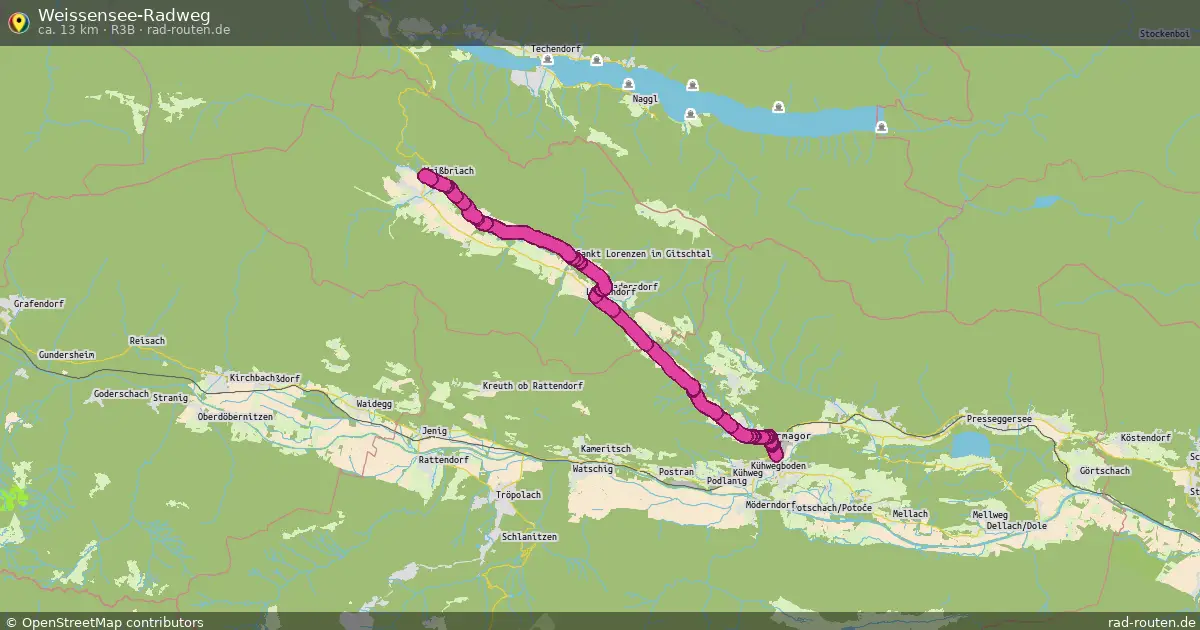 Weissensee-Radweg (R3B) – Fernradroute auf Rad-Routen.de