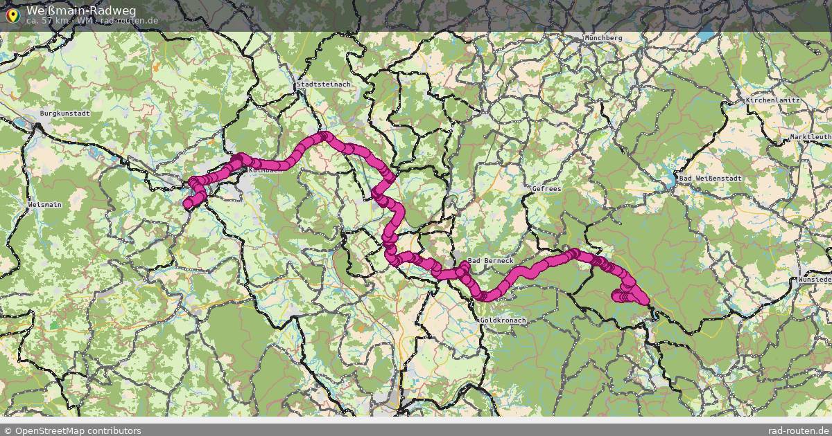 Weißmain-Radweg (WM) – Fernradroute auf Rad-Routen.de