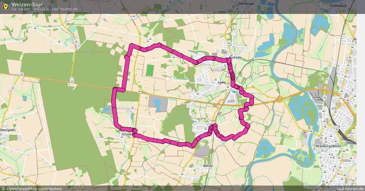 Weizen-Tour (Weizen) – Fernradroute auf Rad-Routen.de