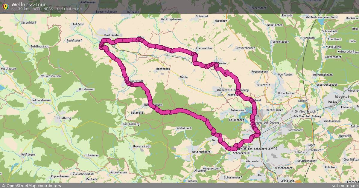 Wellness-Tour (Wellness) – Fernradroute auf Rad-Routen.de