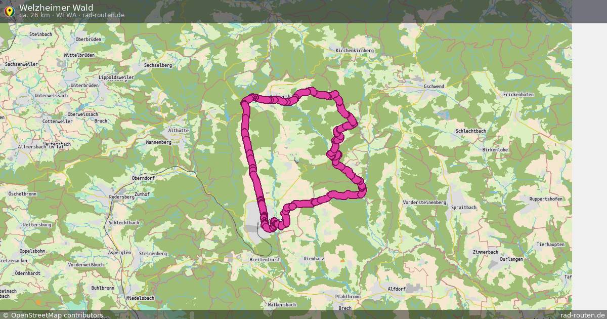 Welzheimer Wald (WeWa) – Fernradroute auf Rad-Routen.de
