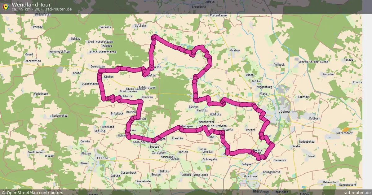Wendland-Tour (WLT) – Fernradroute auf Rad-Routen.de