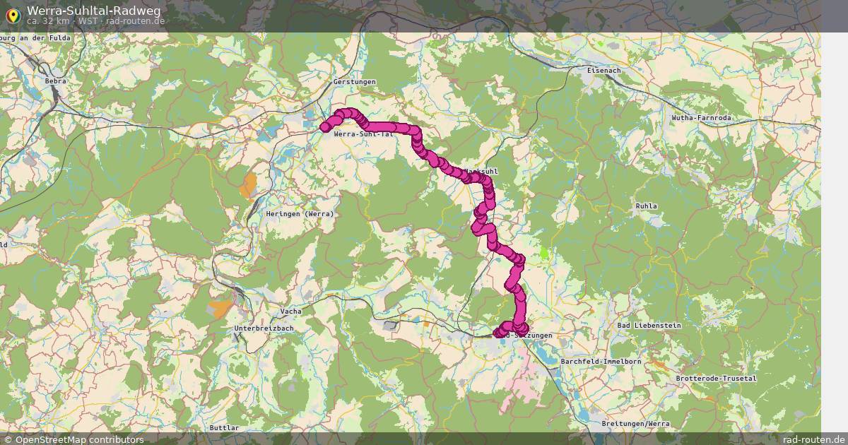 Werra-Suhltal-Radweg (WST) – Fernradroute auf Rad-Routen.de