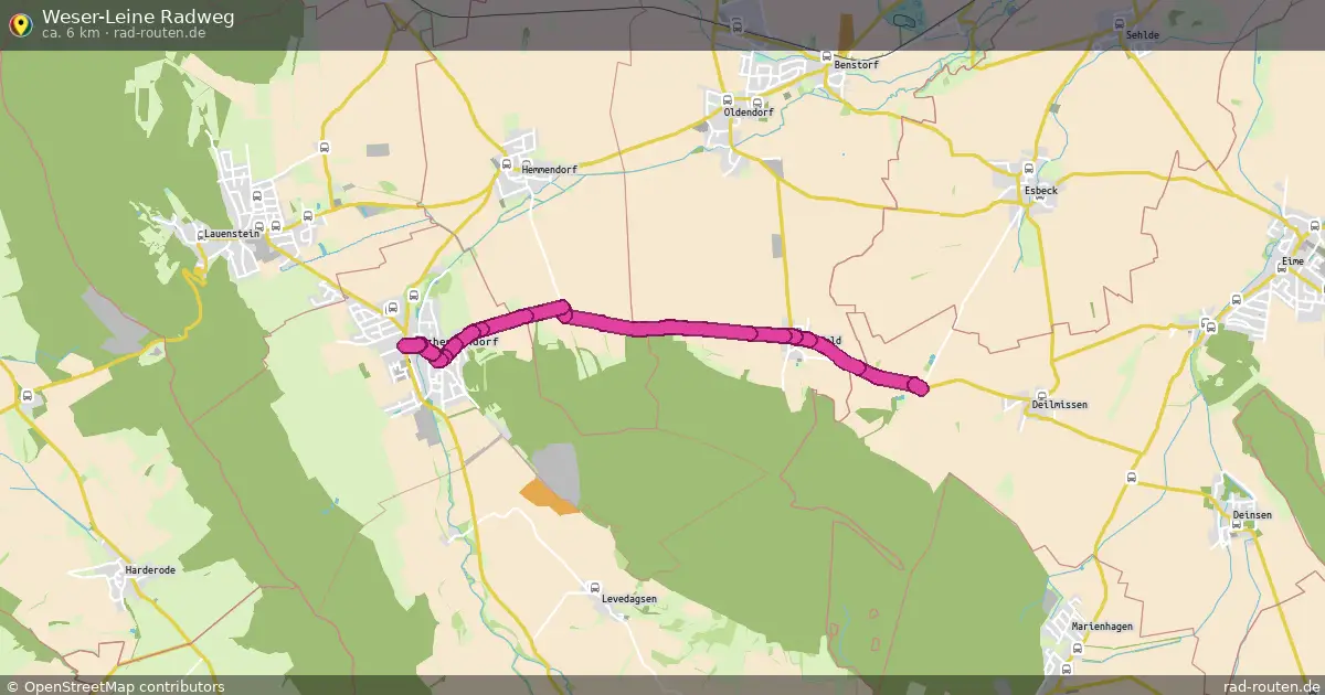 Weser-Leine Radweg – Fernradroute auf Rad-Routen.de
