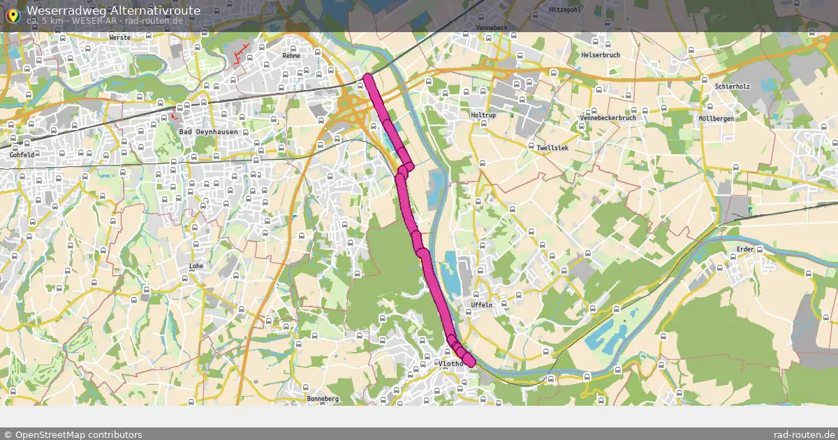 Weserradweg Alternativroute
