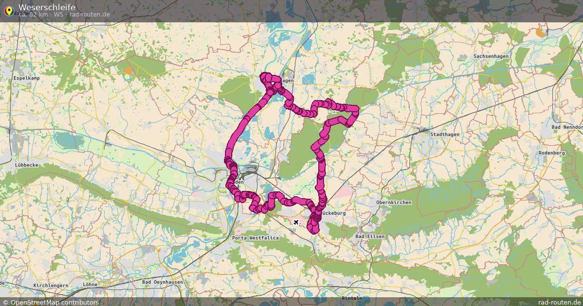 Weserschleife (WS) – Fernradroute auf Rad-Routen.de