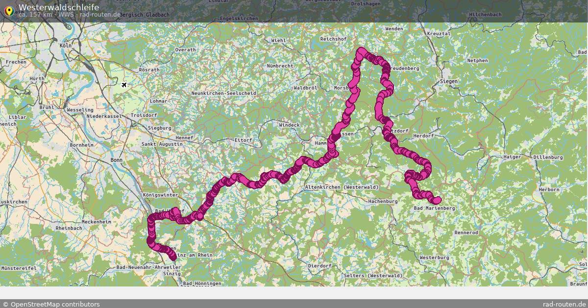Westerwaldschleife (WWS) – Fernradroute auf Rad-Routen.de