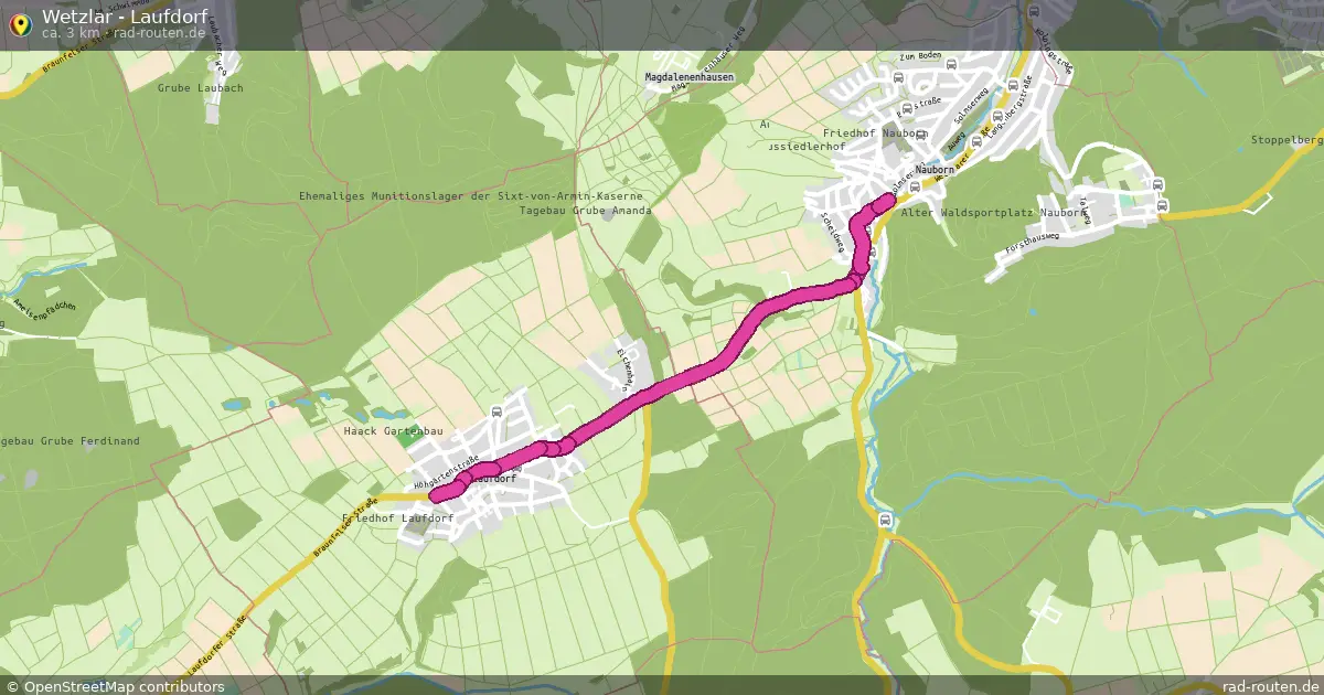 Wetzlar - Laufdorf – Fernradroute auf Rad-Routen.de