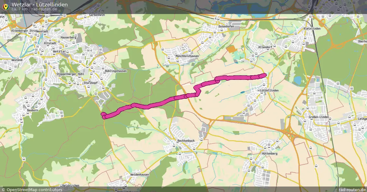 Wetzlar - Lützellinden – Fernradroute auf Rad-Routen.de