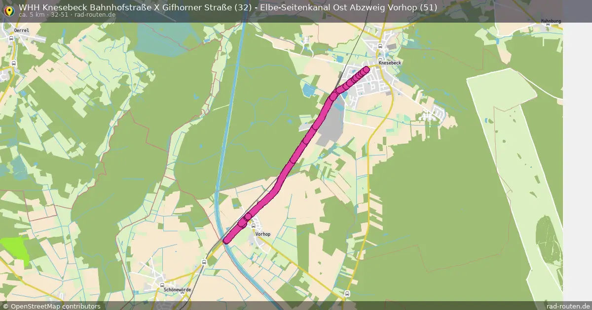 WHH Knesebeck Bahnhofstraße X Gifhorner Straße (32) - Elbe-Seitenkanal Ost Abzweig Vorhop (51)