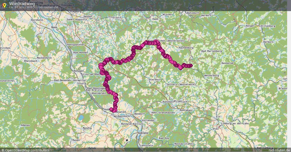 Wiedradweg (Wied) – Fernradroute auf Rad-Routen.de