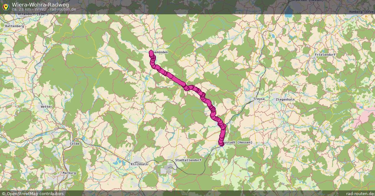 Wiera-Wohra-Radweg (WiWo) – Fernradroute auf Rad-Routen.de