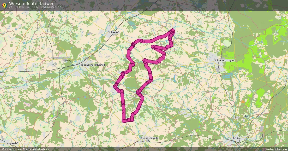 Wiesen-Route Radweg (Wiesen) – Fernradroute auf Rad-Routen.de
