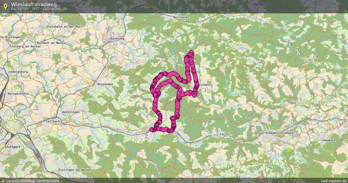 Wieslauftalradweg (wlt) – Fernradroute auf Rad-Routen.de