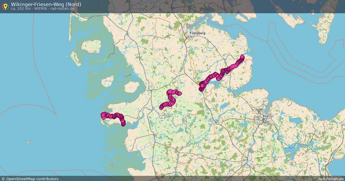 Wikinger-Friesen-Weg (Nord) (WiFriN) – Fernradroute auf Rad-Routen.de
