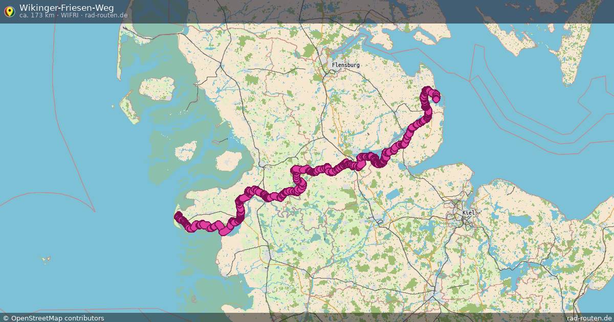 Wikinger-Friesen-Weg (WiFri) – Fernradroute auf Rad-Routen.de