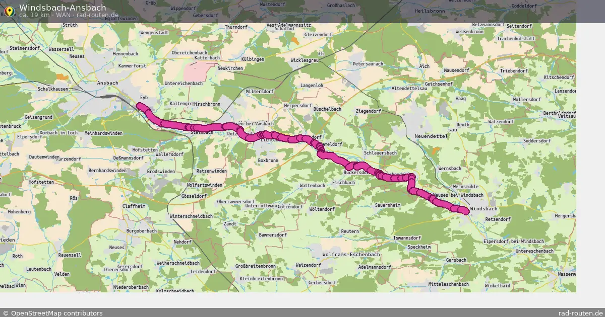 Windsbach-Ansbach (WAN) – Fernradroute auf Rad-Routen.de