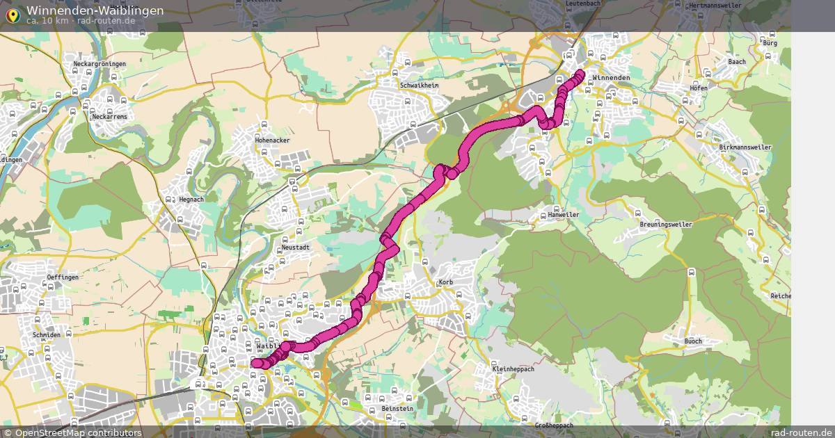 Winnenden-Waiblingen – Fernradroute auf Rad-Routen.de
