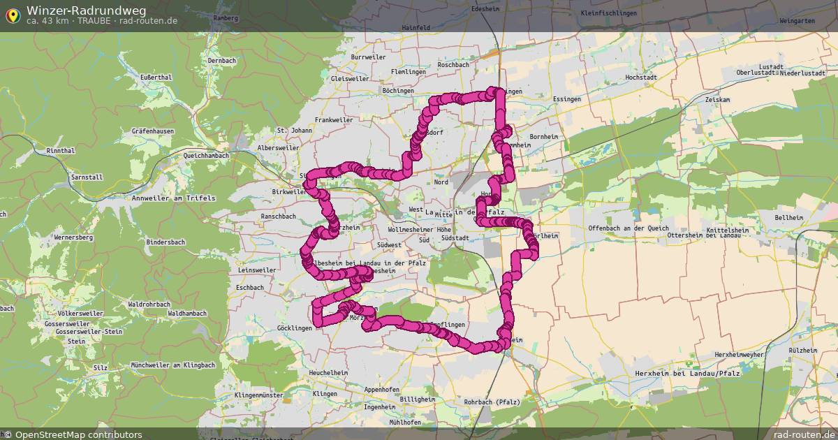Winzer-Radrundweg (Traube) – Fernradroute auf Rad-Routen.de