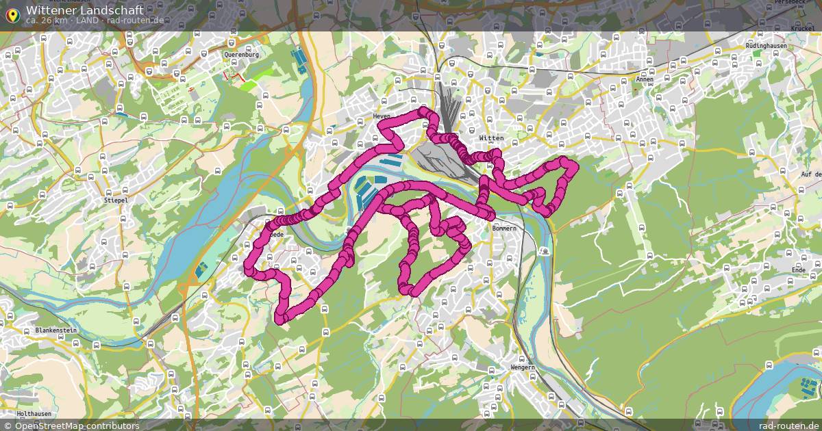 Wittener Landschaft (LAND) – Fernradroute auf Rad-Routen.de