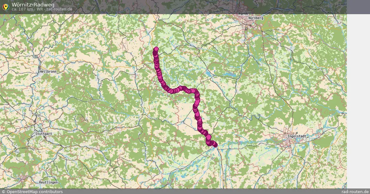Wörnitz-Radweg (WR) – Fernradroute auf Rad-Routen.de