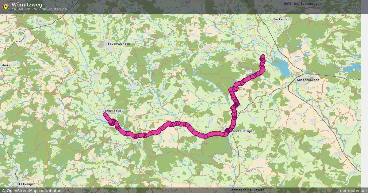 Wörnitzweg (W) – Fernradroute auf Rad-Routen.de