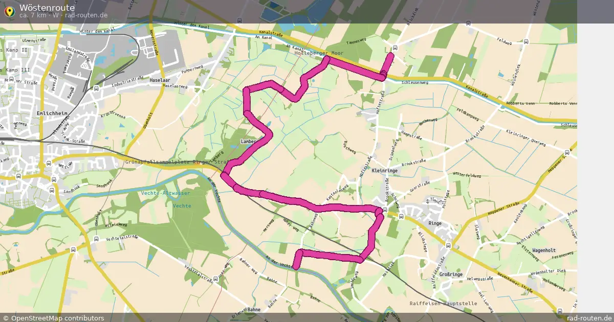 Wöstenroute (W) – Fernradroute auf Rad-Routen.de