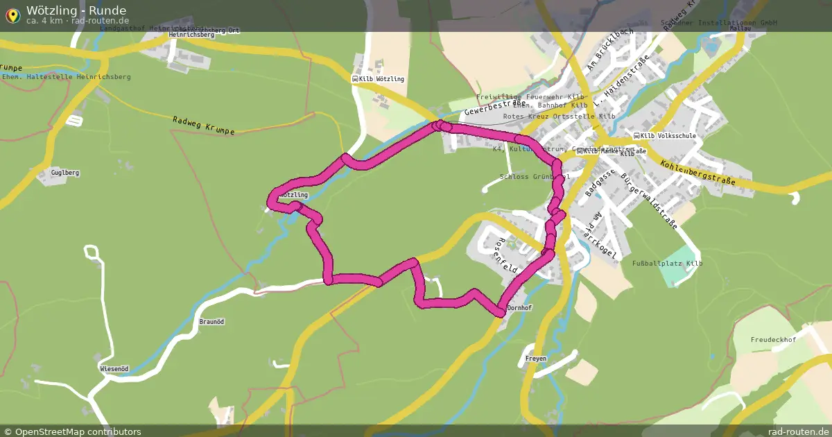Wötzling - Runde – Fernradroute auf Rad-Routen.de
