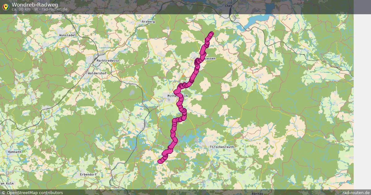 Wondreb-Radweg (W) – Fernradroute auf Rad-Routen.de