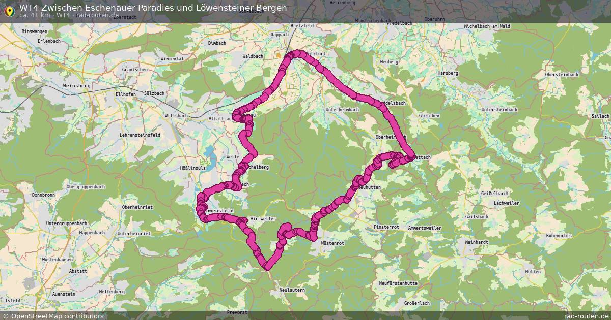 WT4 Zwischen Eschenauer Paradies und Löwensteiner Bergen