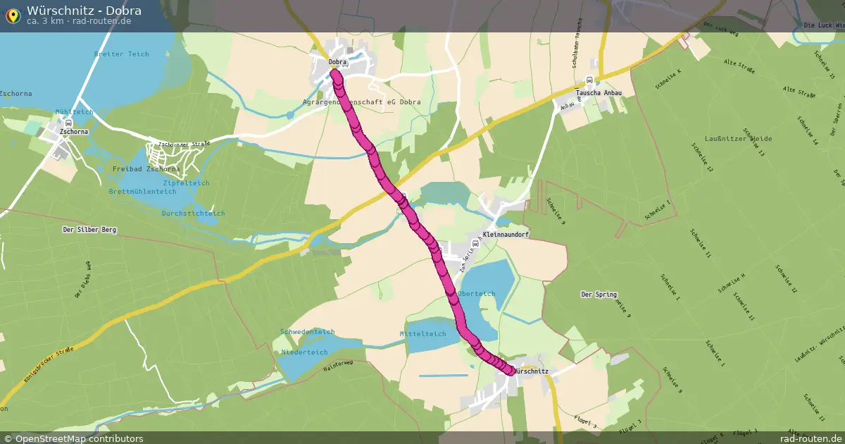 Würschnitz - Dobra – Fernradroute auf Rad-Routen.de