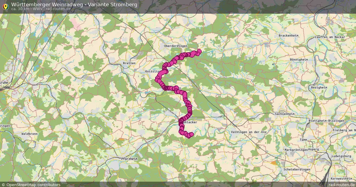 Württemberger Weinradweg - Variante Stromberg