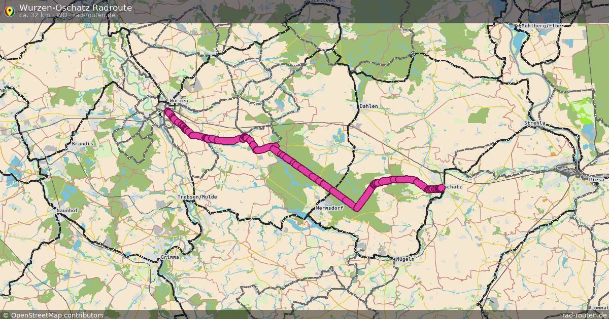 Wurzen-Oschatz Radroute (WO) – Fernradroute auf Rad-Routen.de