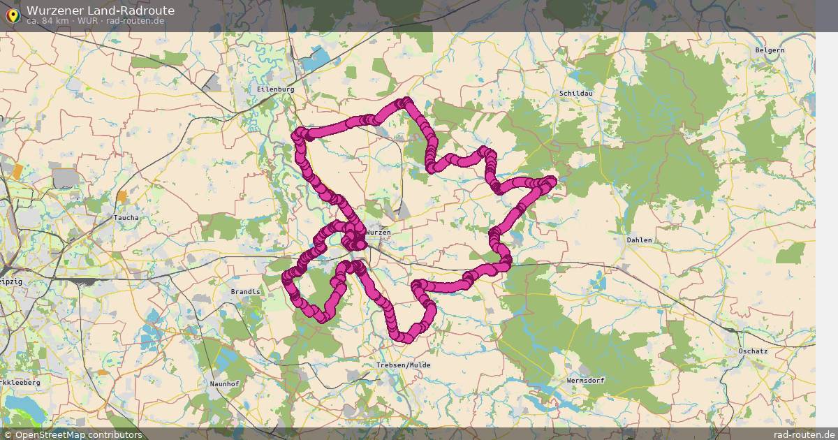 Wurzener Land-Radroute (WUR) – Fernradroute auf Rad-Routen.de