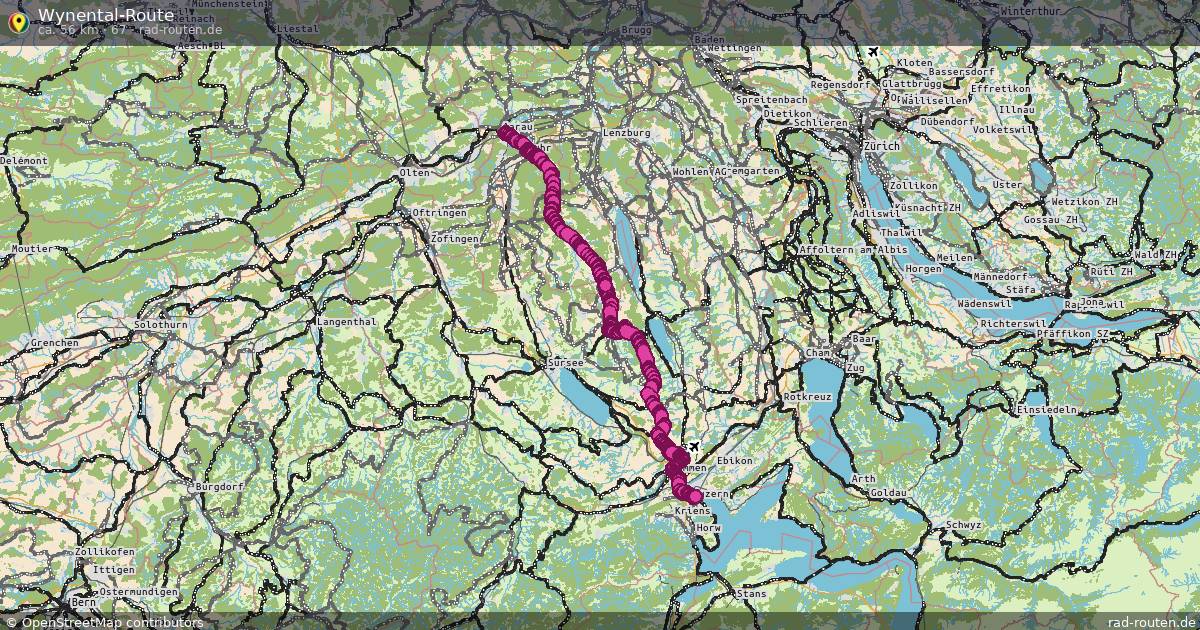 Wynental-Route (67) – Fernradroute auf Rad-Routen.de