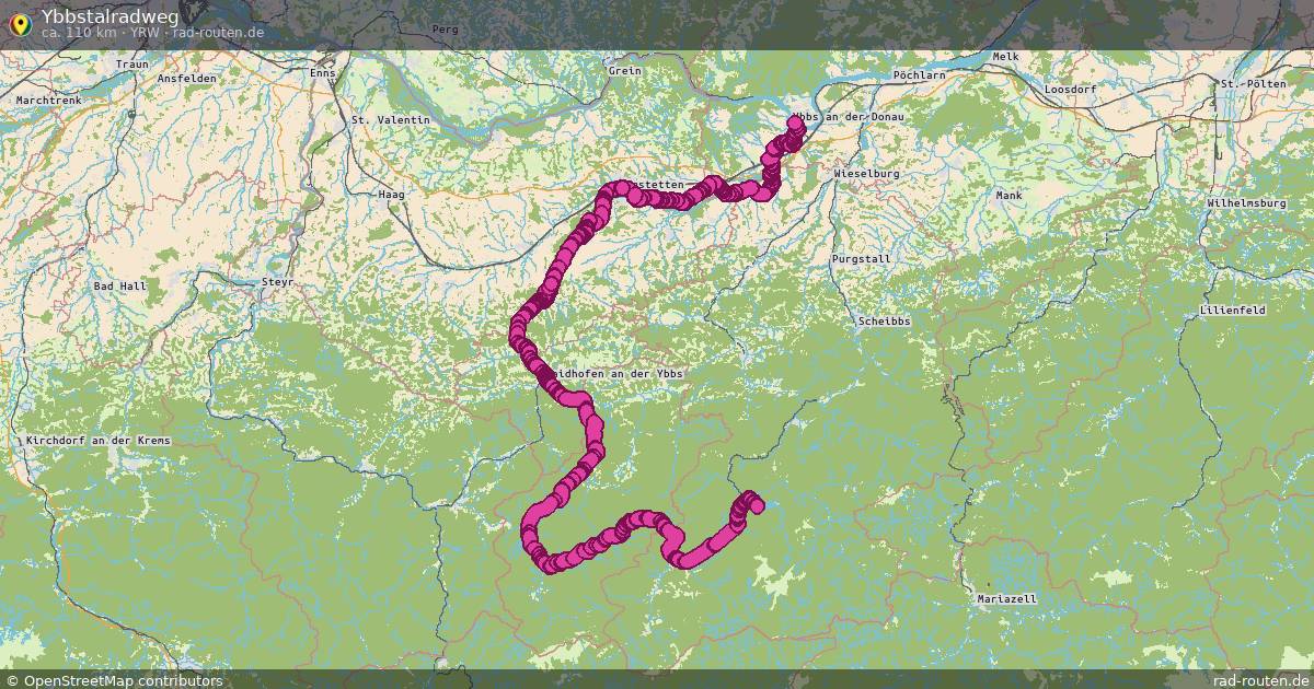 Ybbstalradweg (YRW) – Fernradroute auf Rad-Routen.de