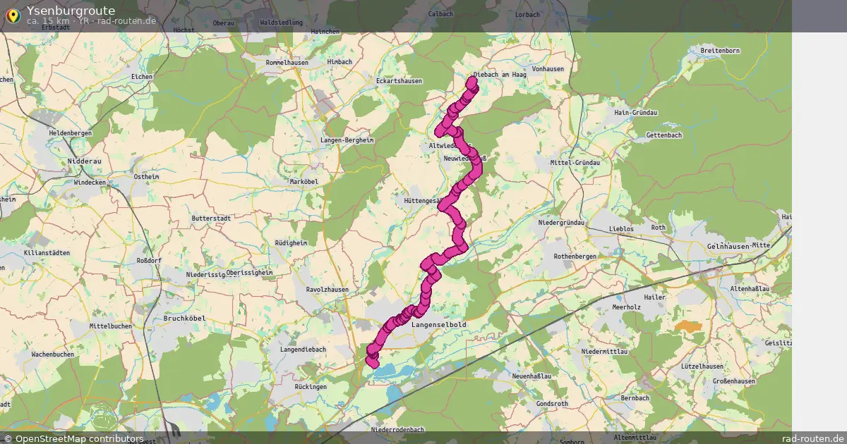 Ysenburgroute (YR) – Fernradroute auf Rad-Routen.de