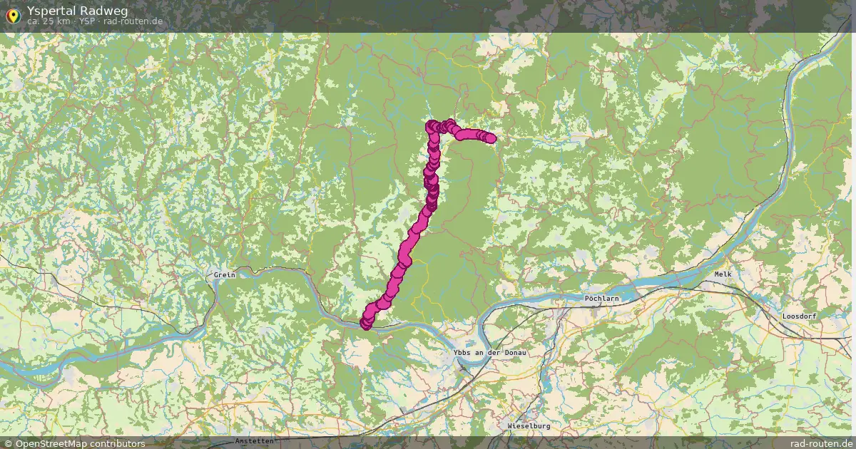 Yspertal Radweg (YSP) – Fernradroute auf Rad-Routen.de