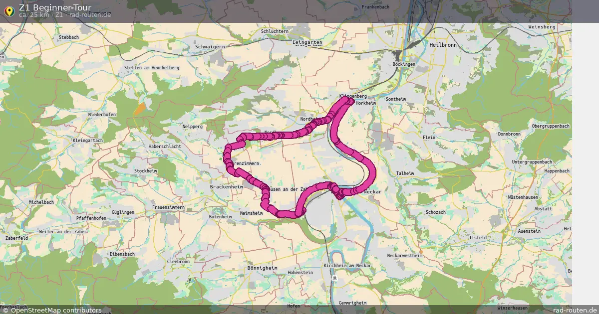 Z1 Beginner-Tour (Z1) – Fernradroute auf Rad-Routen.de