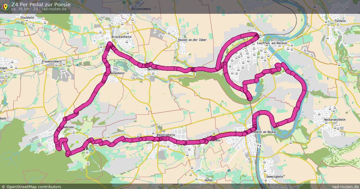 Z4 Per Pedal zur Poesie (Z4) – Fernradroute auf Rad-Routen.de