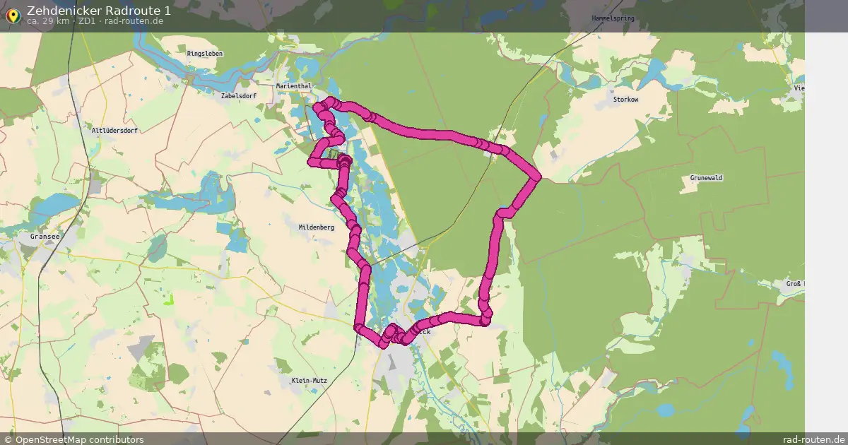 Zehdenicker Radroute 1 (Zd1) – Fernradroute auf Rad-Routen.de