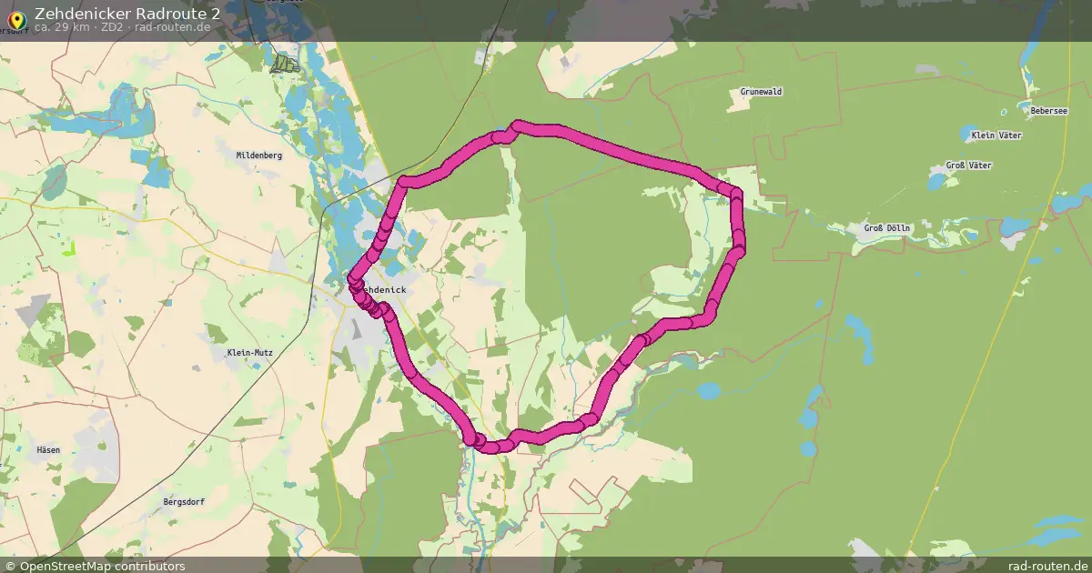 Zehdenicker Radroute 2 (Zd2) – Fernradroute auf Rad-Routen.de