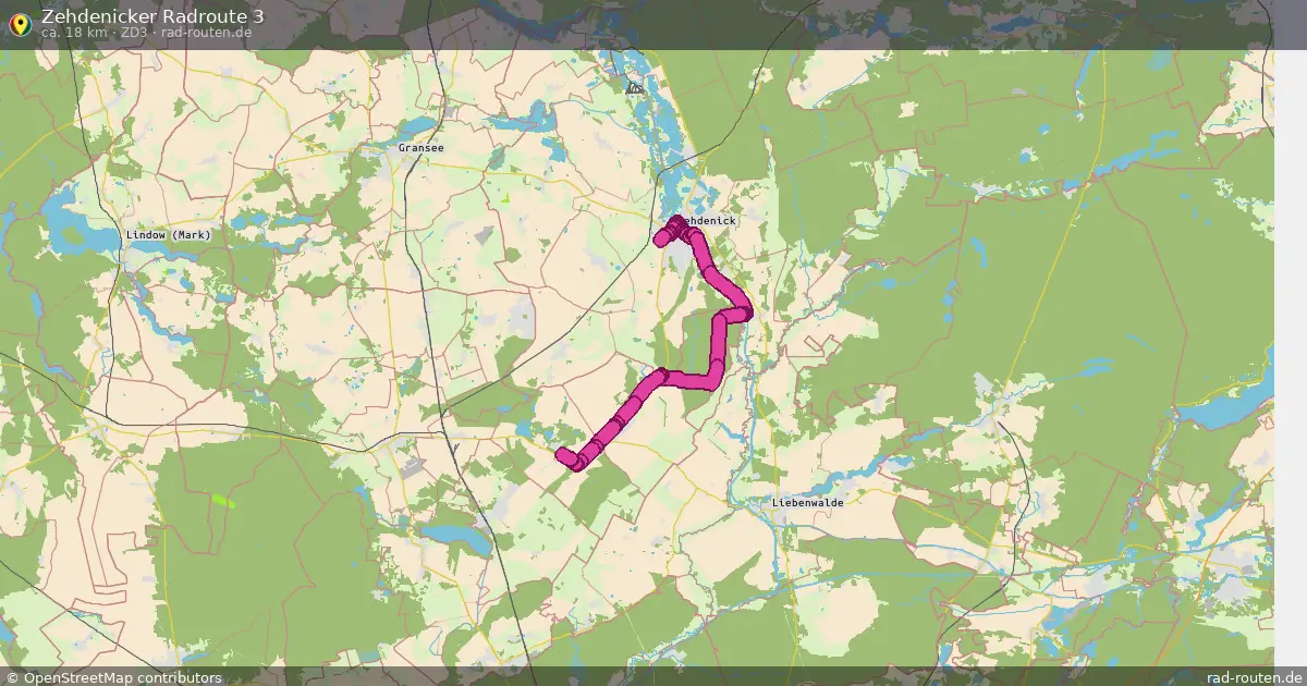Zehdenicker Radroute 3 (Zd3) – Fernradroute auf Rad-Routen.de