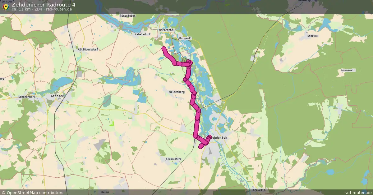Zehdenicker Radroute 4 (Zd4) – Fernradroute auf Rad-Routen.de
