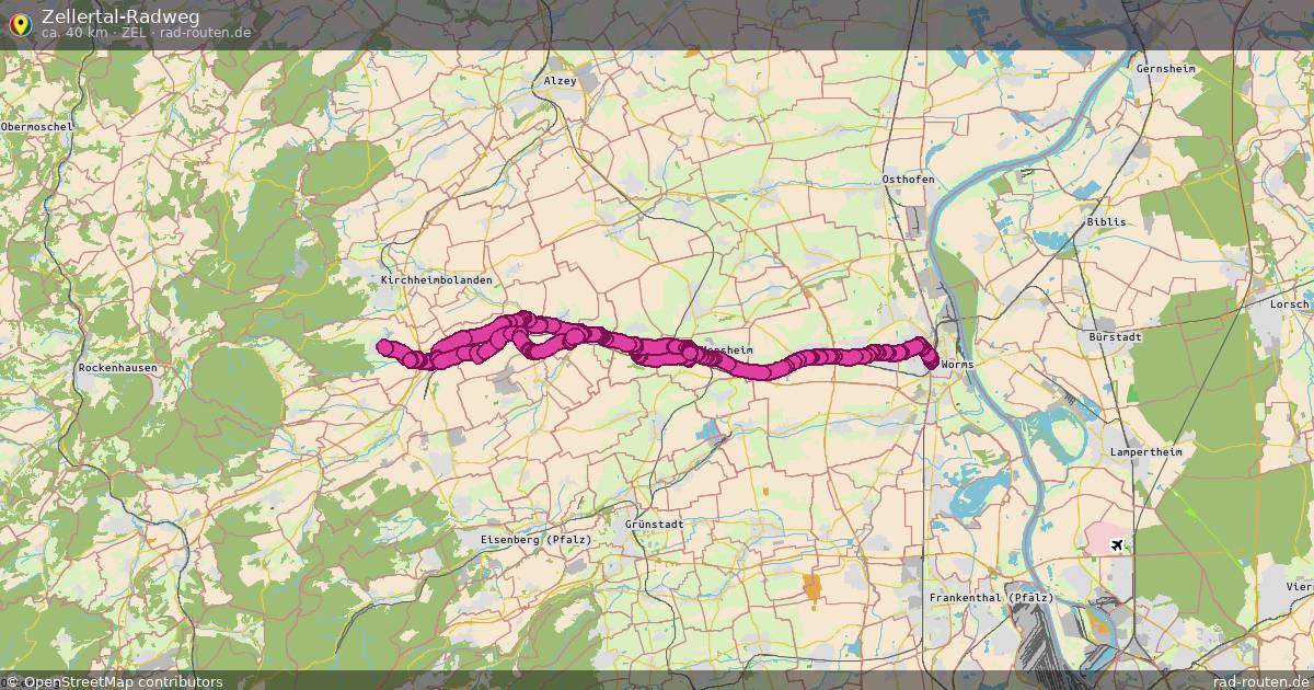 Zellertal-Radweg (Zel) – Fernradroute auf Rad-Routen.de