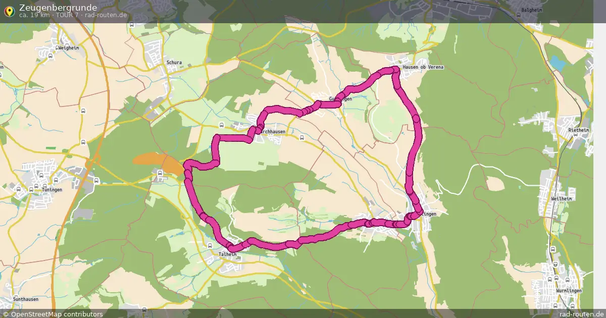 Zeugenbergrunde (Tour 7) – Fernradroute auf Rad-Routen.de