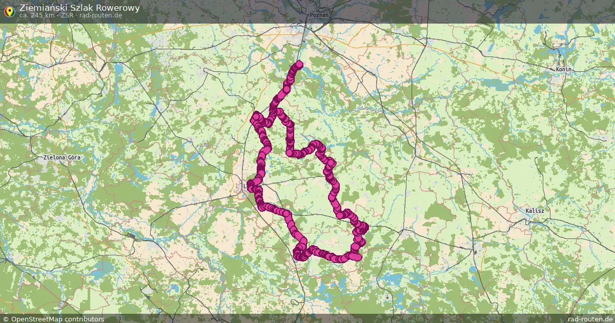 Ziemiański Szlak Rowerowy (ZSR) – Fernradroute auf Rad-Routen.de